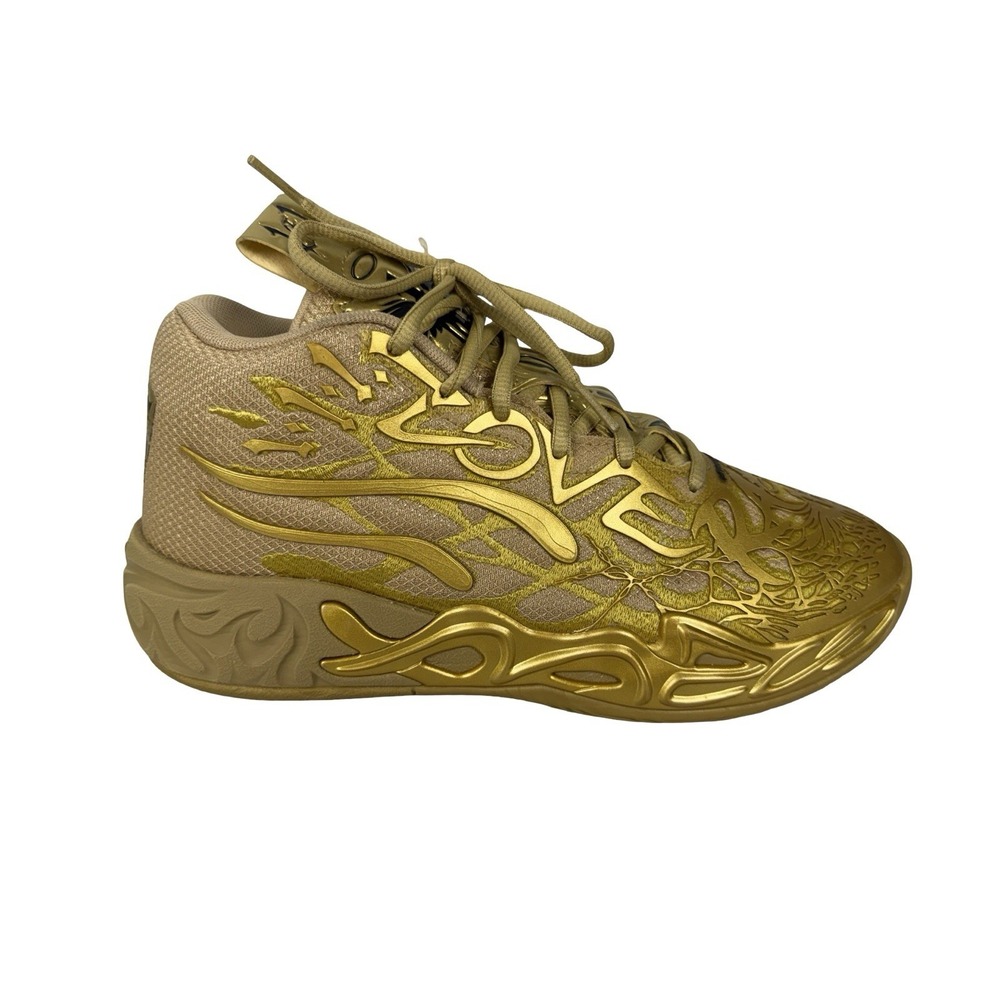LaMelo Ball PUMA Shoes Size 8 MB.04 Golden Child Puma Gold Matte Sneakers